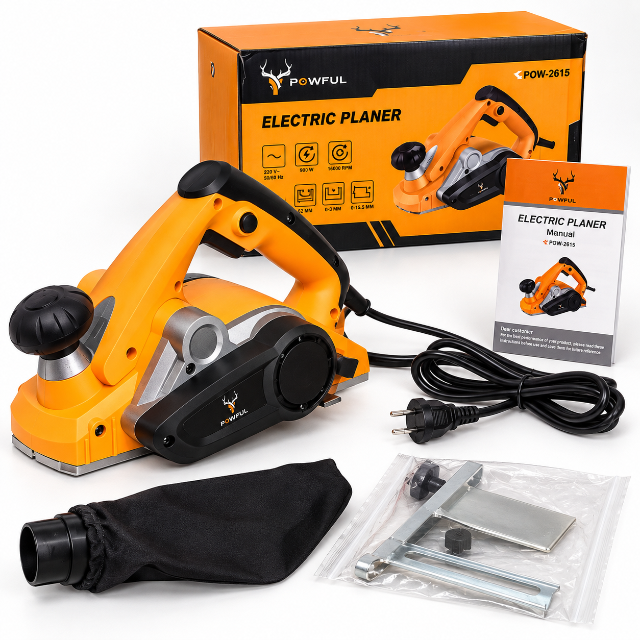 CEPILLO ELECTRICO DE 900 W - POWFUL
