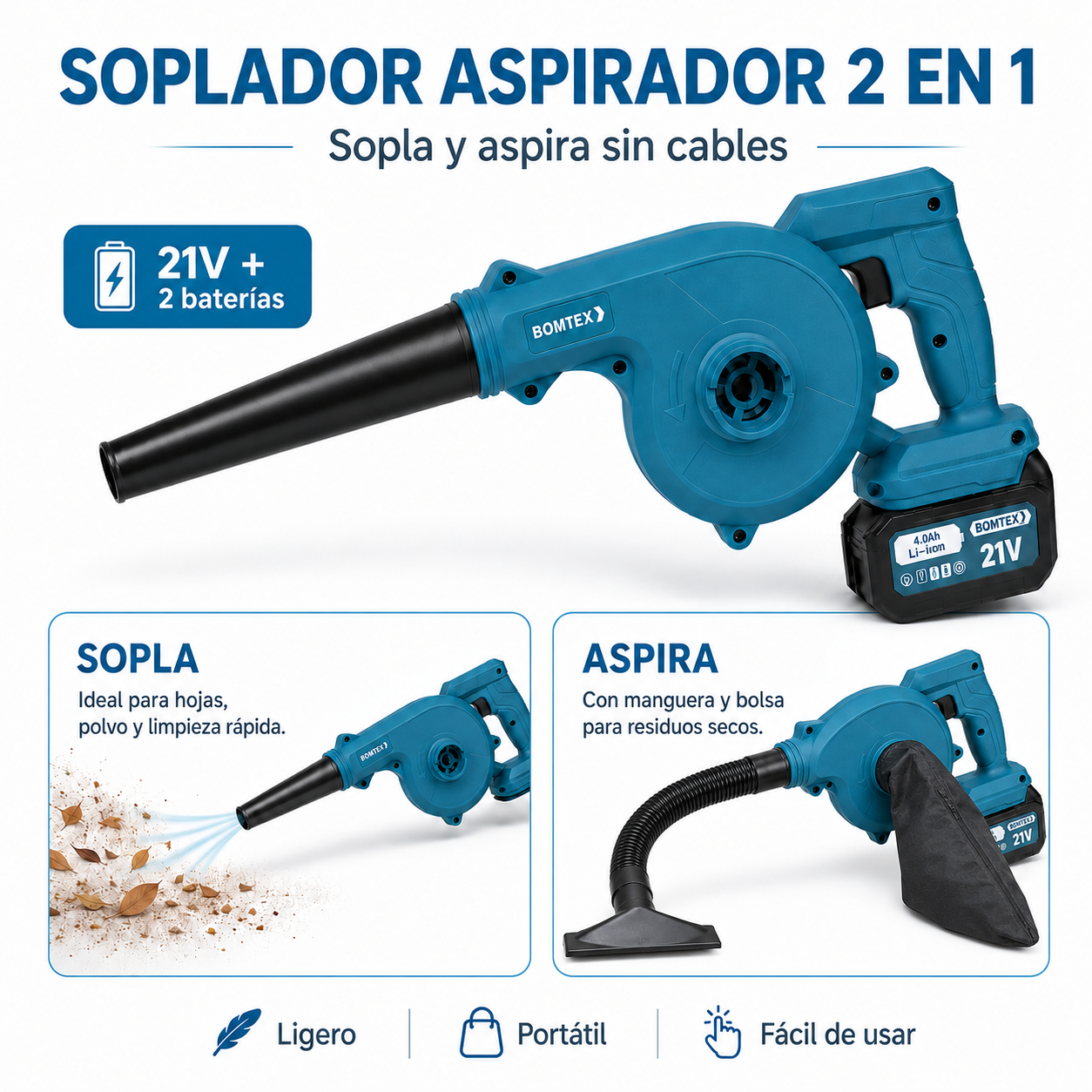 SOPLADOR ASPIRADOR - BOMTEX
