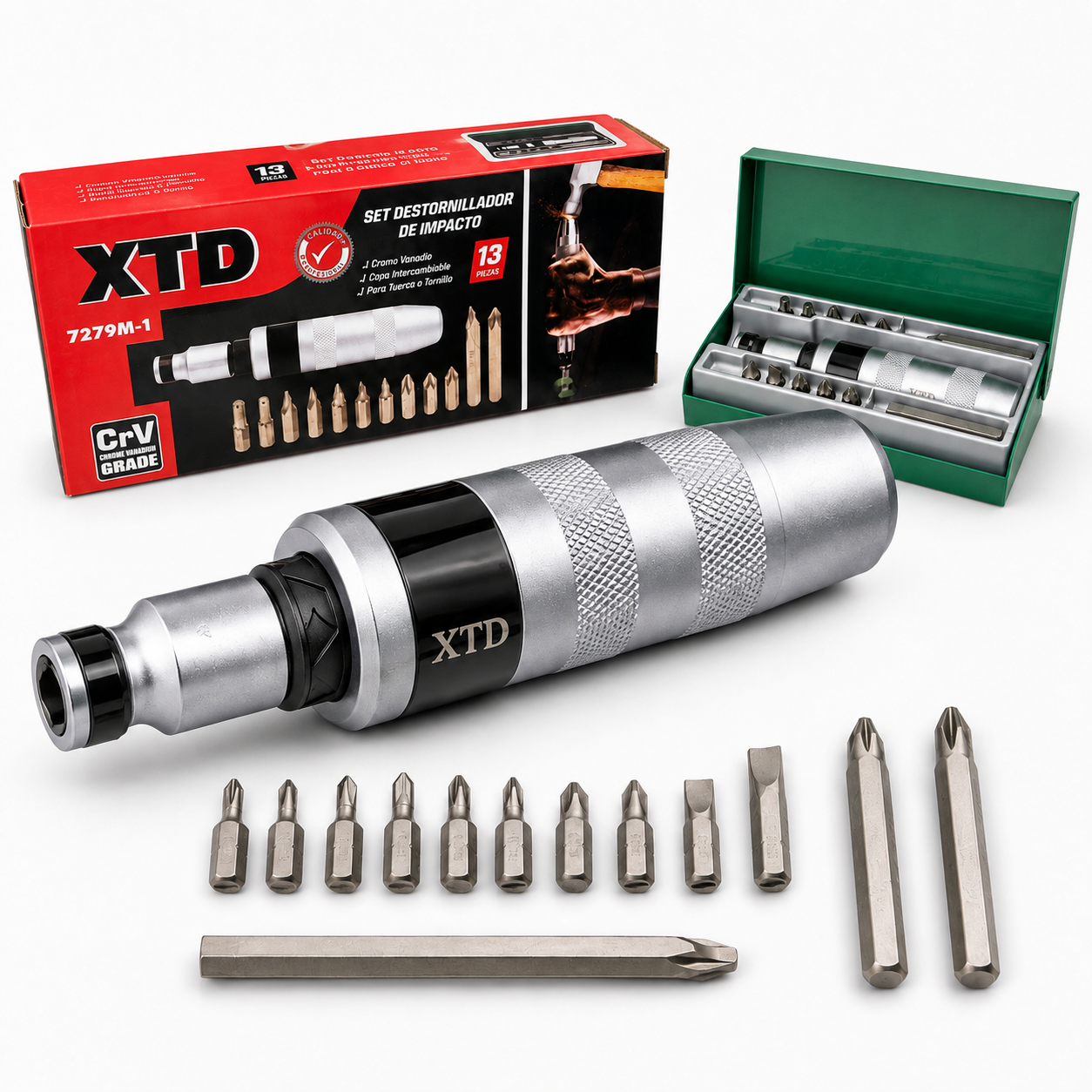 KIT DESTORNILLADOR DE IMPACTO + 12 PUNTAS
